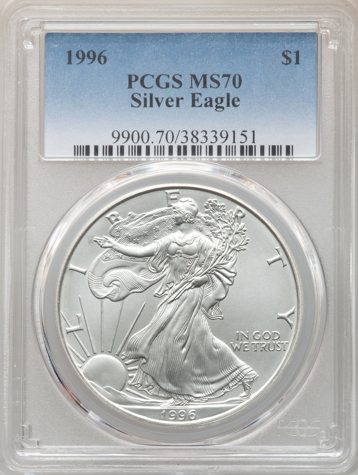 1996 Silver Eagle, PCGS MS-70