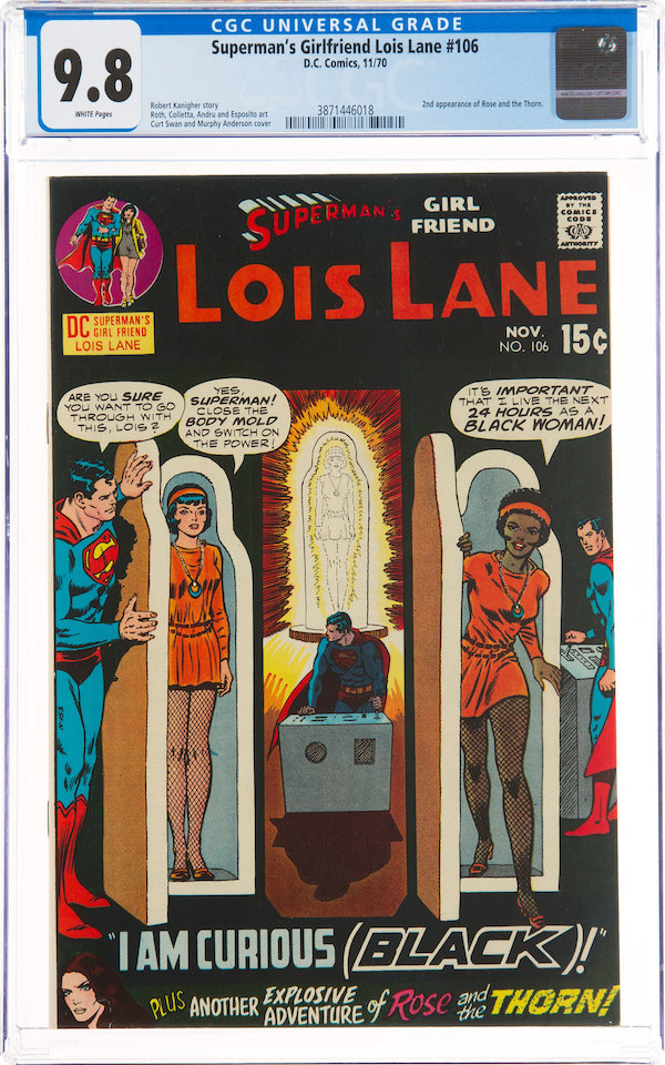 Superman's Girlfriend Lois Lane #106, CGC NM/MT 9.8, $57,600.00