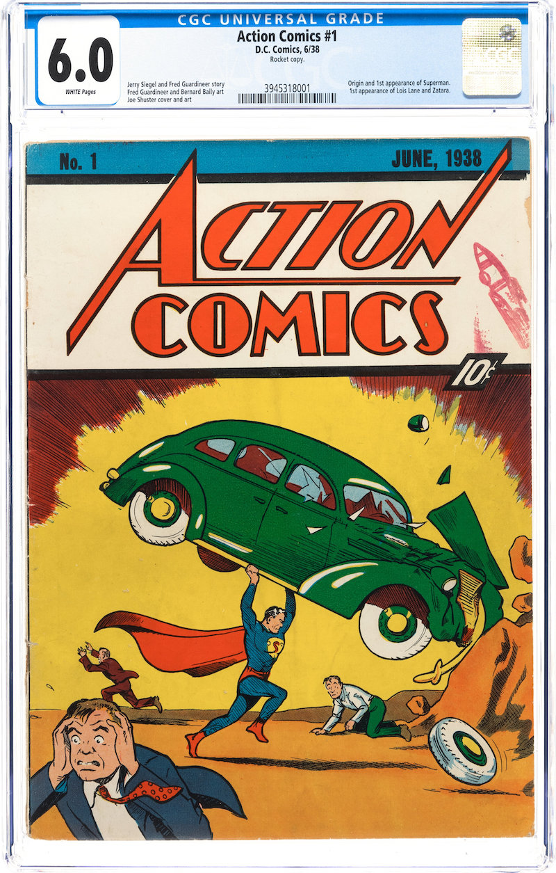Action comics #1, CGC FN 6.0, $3,180,000.00