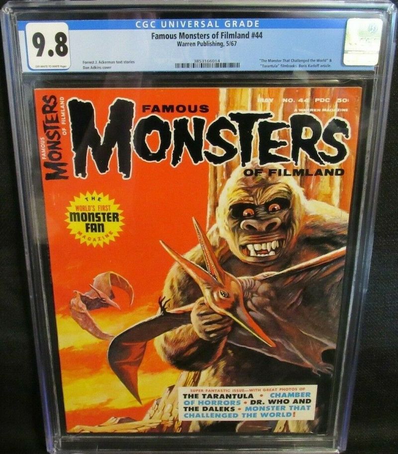 Famous Monsters of Filmland #44, CGC NM/MT 9.8, $1,375.00