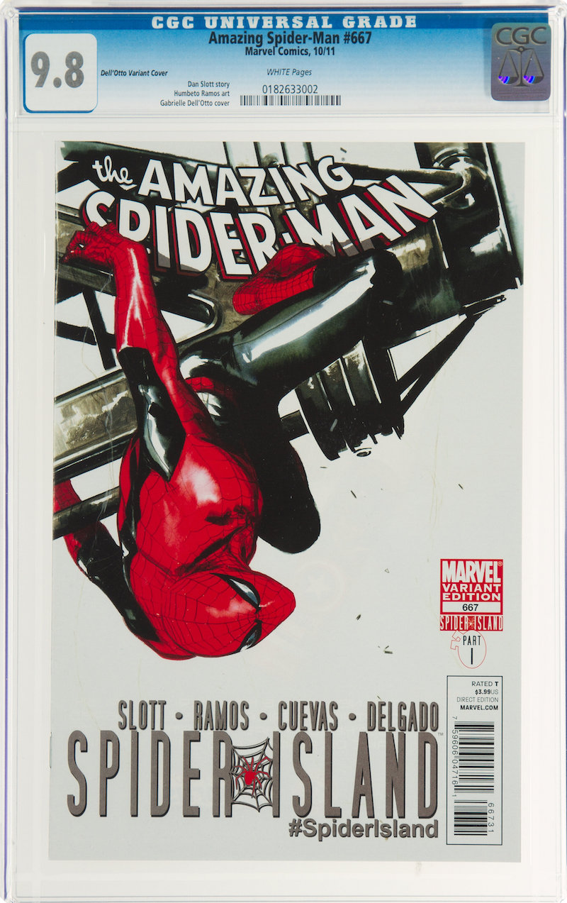 Amazing Spider-Man #667 Dell'Otto Variant (Marvel, 2011) CGC NM/MT 9.8, $43,200.00