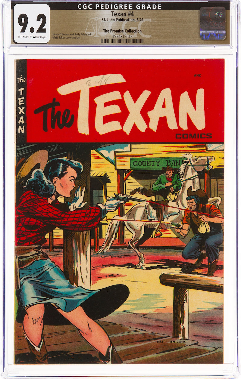 The Texan #4 (St. John, 1949) CGC NM- 9.2, $13,200.00