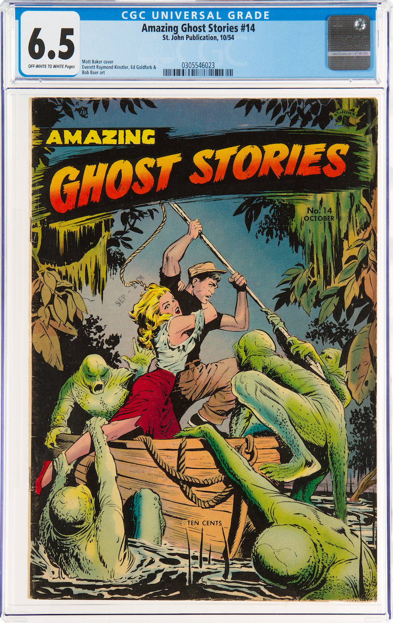 Amazing Ghost Stories #14 (St. John, 1954) CGC FN+ 6.5, $18,000.00