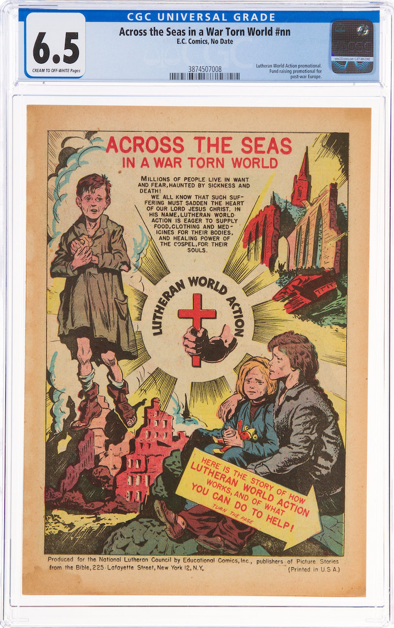 Across the Seas in a War Torn World #nn (EC, 1948) CGC FN+ 6.5, $4,560.00