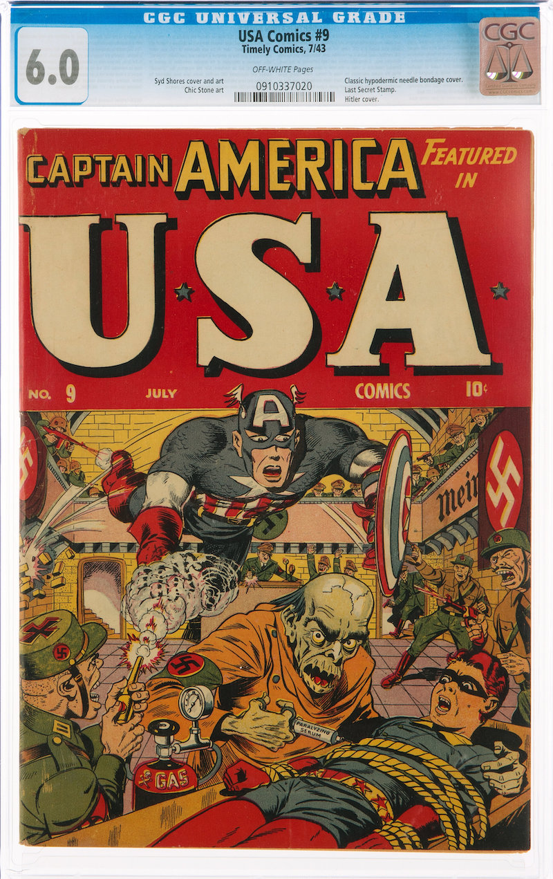 USA Comics #9 (Timely, 1943) CGC FN 6.0, $15,000.00