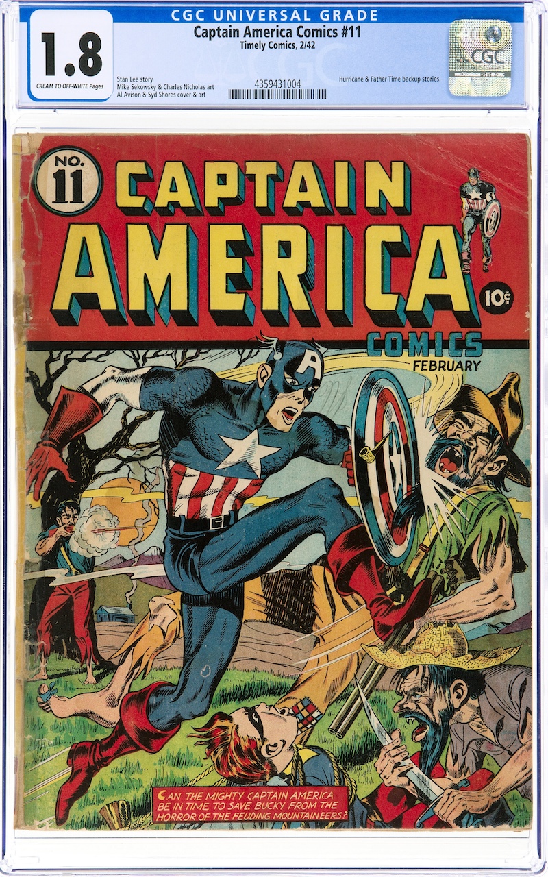Captain America Comics #11 (Timely, 1942) CGC GD- 1.8, $1,440.00