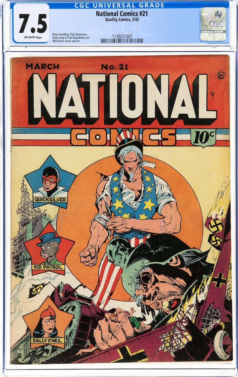 National Comics #21 (Quality, 1942) CGC VF- 7.5, $6,600.00