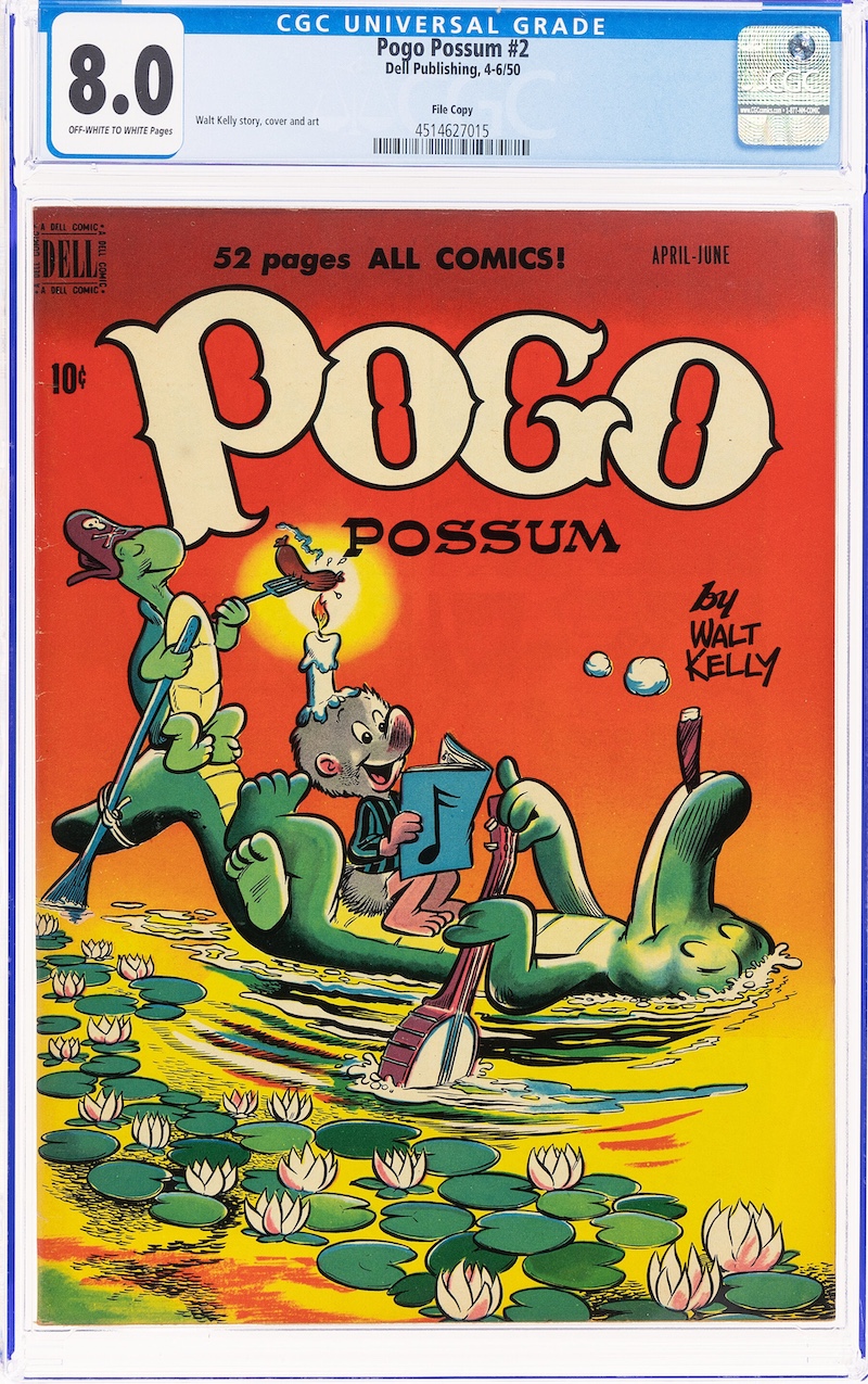 Pogo Possum #2 (Dell, 1950) CGC VF 8.0, $660.00