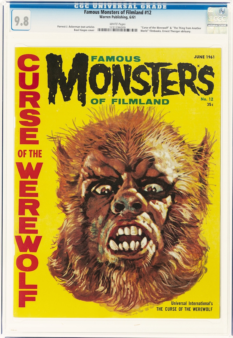 Famous Monsters of Filmland #12 (Warren, 1961) CGC NM/MT 9.8, $16,800.00