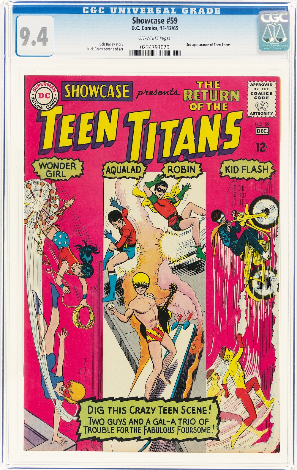 Showcase #59 Teen Titans (DC, 1965) CGC NM 9.4, $561.20