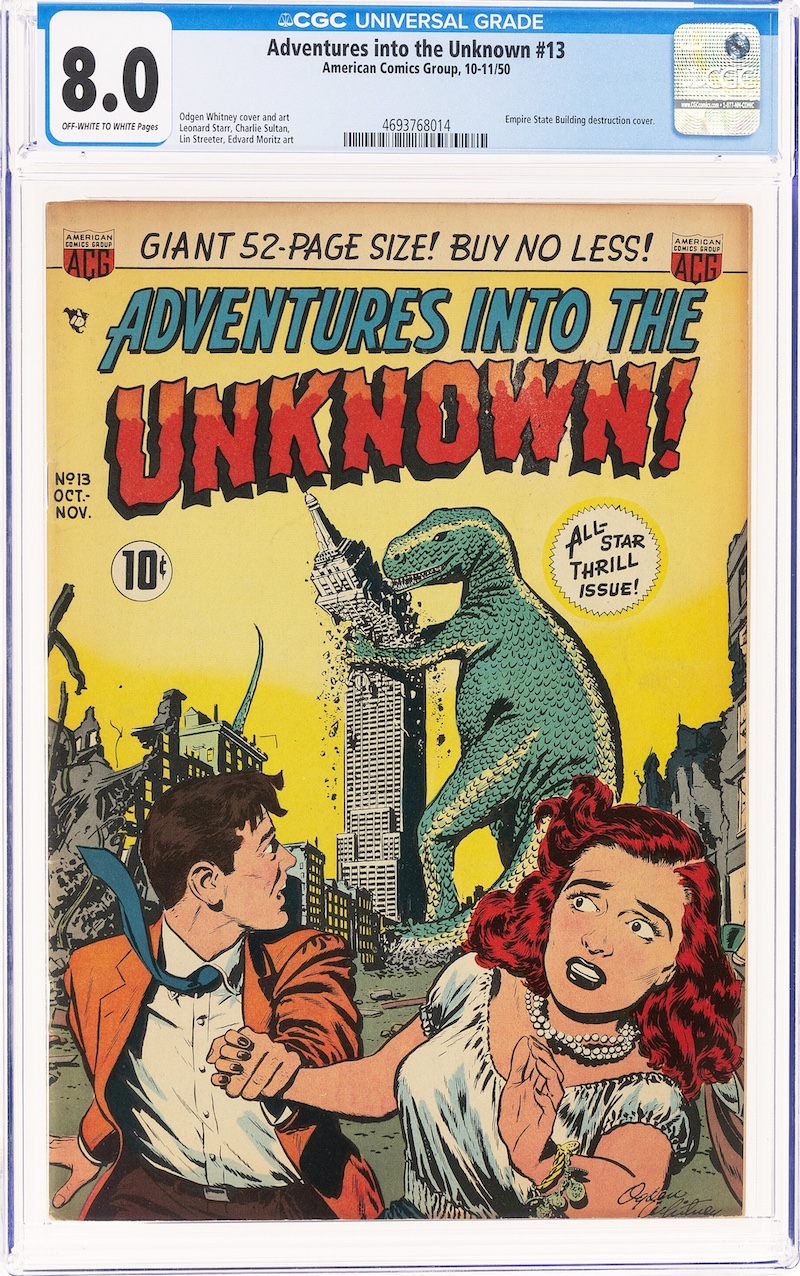 Adventures Into the Unknown #13 (ACG, 1950) CGC VF 8.0, $1,403.00