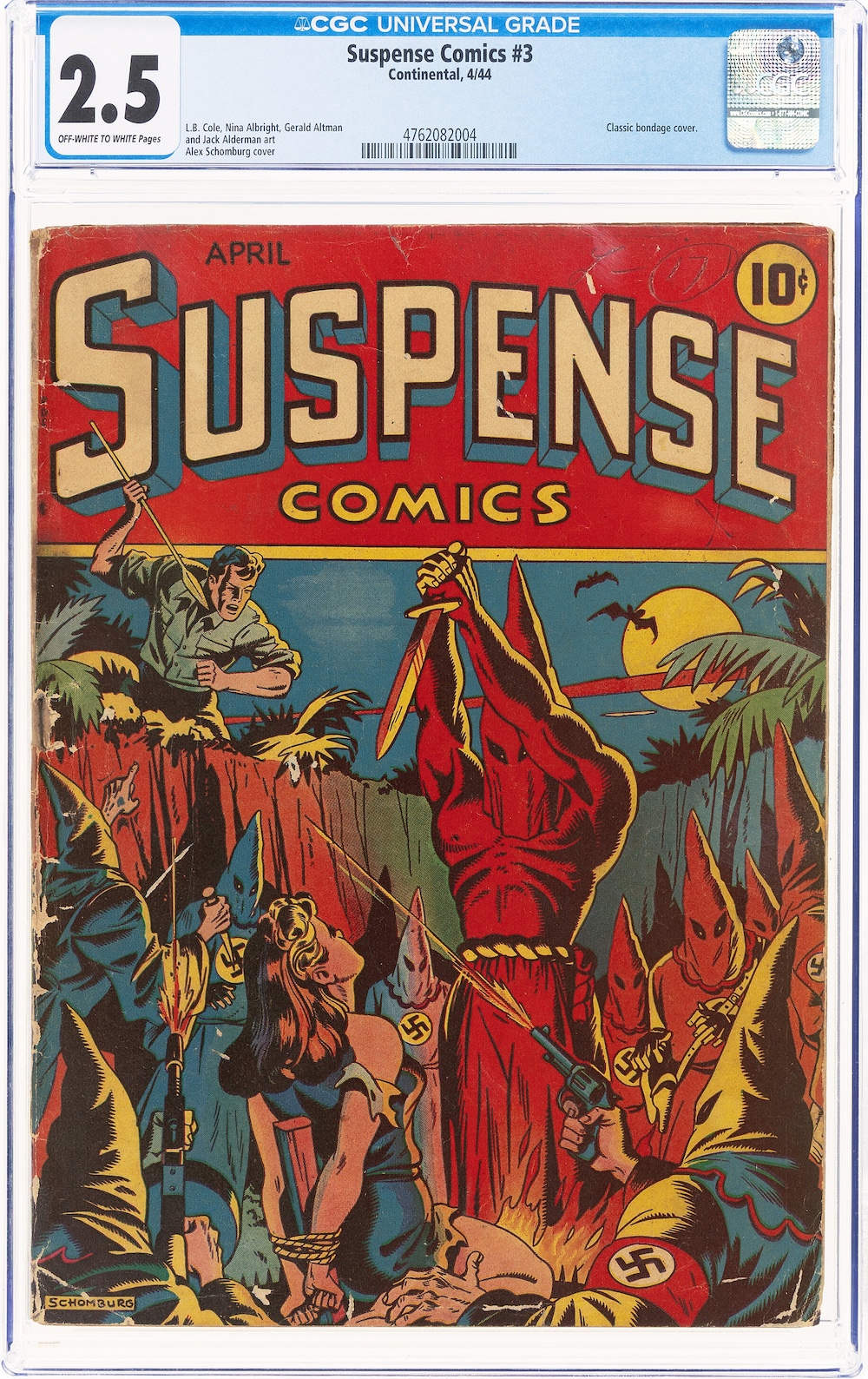 Suspense Comics #3 (Continental Magazines, 1944) CGC GD+ 2.5, $97,600.00