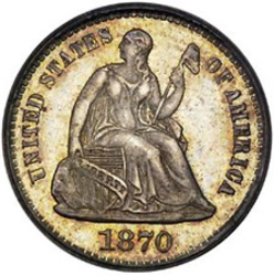 Half Dimes, Liberty Seated 1870S