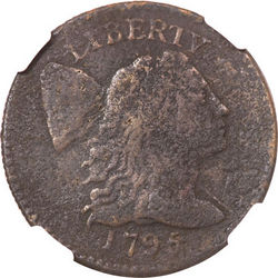 Large One-Cent Pieces, Liberty Cap 1795 Reeded edge S-79