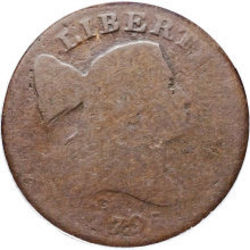 Large One-Cent Pieces, Liberty Cap 1795 Jefferson Head Lettered edge