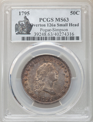 Half Dollars, Flowing Hair 1795 Small head Overton 126a