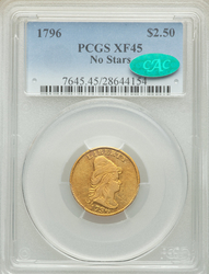 Quarter Eagles ($2.50 Gold Pieces), Liberty Cap 1796 No stars BD-1