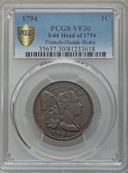 Large One-Cent Pieces, Liberty Cap 1794 Head of 1794 S-66