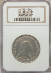 Half Dollars, Flowing Hair 1795 Overton 132 Obverse (1794 - 1795) Coin Value