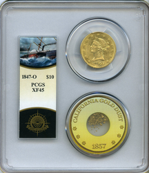Eagles ($10.00 Gold Pieces), Coronet 1847O SSCA Obverse (1838 - 1907) Coin Value