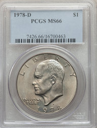 Eisenhower Dollars 1978D Obverse (1971 - 1978) Coin Value