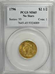 Quarter Eagles ($2.50 Gold Pieces), Liberty Cap 1796 No stars