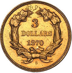 Three Dollar Gold Pieces 1870S