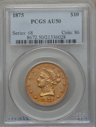 Eagles ($10.00 Gold Pieces), Coronet 1875