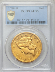 Double Eagles ($20.00 Gold Pieces), Coronet 1854O