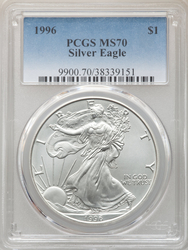 American Silver Eagles 1996 Obverse (1986 - ) Coin Value