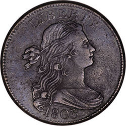 Large One-Cent Pieces, Draped Bust 1803 Large date, small fraction S-264