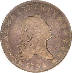 Half Dollars, Flowing Hair 1794 Overton 110 Obverse (1794 - 1795) Coin Value