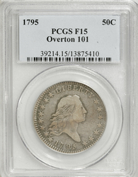 Half Dollars, Flowing Hair 1795 Overton 101