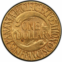 Commemoratives, Gold, Dollar 1915S Panama-Pacific Reverse (1903 - 1922) Coin Value