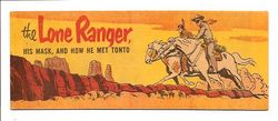 Lone Ranger Cheerios Giveaway, The #The Lone Ranger, His Mask, and How He Met Tonto (1954 - 1954) Comic Book Value