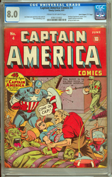 Captain America Comics #4 (1941 - 1954) Comic Book Value