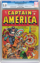 Captain America Comics #5 (1941 - 1954) Comic Book Value