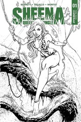 Sheena #1 Campbell 1:30 B & W Variant (2017 - 2018) Comic Book Value