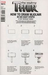 Mighty Thor, The #700 How to Draw Mjolnir Variant (2017 - 2018) Comic Book Value