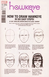 Hawkeye #11 How To Draw Variant (2016 - 2018) Comic Book Value