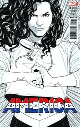 America #1 2nd Printing Black & White McKelvie Variant (2017 - 2018) Comic Book Value