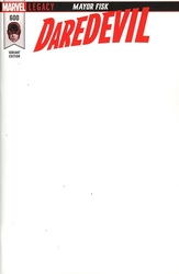 Daredevil #600 Blank Sketch Variant (2018 - 2019) Comic Book Value