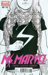 Ms. Marvel #1 3rd Printing B&W Variant (2014 - 2015) Comic Book Value