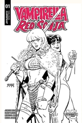 Vampirella/Red Sonja #1 Romero & Bellaire 1:40 B&W Variant (2019 - ) Comic Book Value