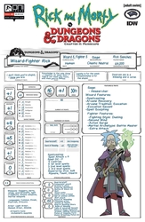 Rick and Morty vs. Dungeons & Dragons II: Painscape #2 Look Character Sheet Variant (2019 - 2019) Comic Book Value