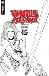 Vampirella/Red Sonja #2 Moss 1:10 B&W Variant (2019 - ) Comic Book Value