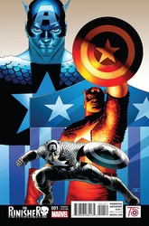 Punisher #1 Cassaday 1:50 Captain America 75th Anniversary Variant (2016 - 2017) Comic Book Value