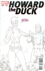 Howard the Duck #1 2nd Printing Lim Gwenpool Sketch Variant (2016 - 2016) Comic Book Value