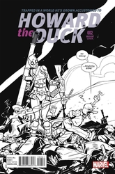 Howard the Duck #2 2nd Printing Gwenpool B&W Variant (2016 - 2016) Comic Book Value