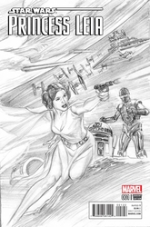 Princess Leia #1 Ross 1:200 Sketch Variant (2015 - 2015) Comic Book Value